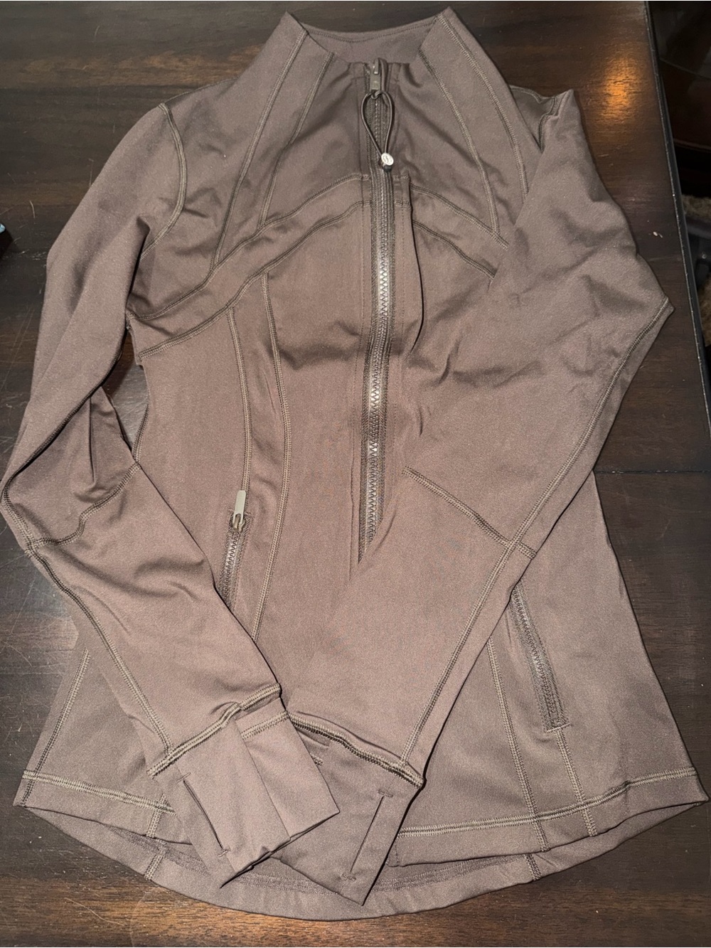 Women’s Lu lookulemon define  Brown Zip-Front Performance Jacket